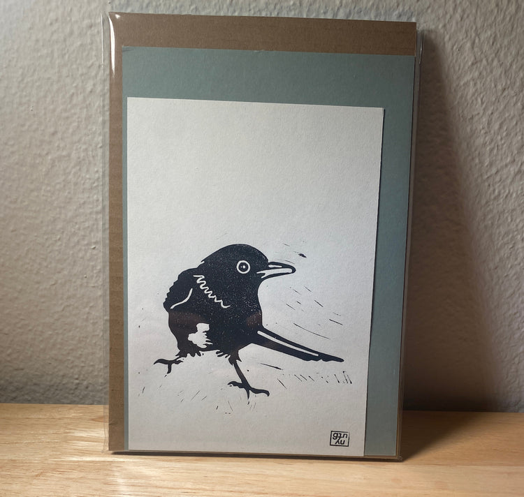 GINNY - Karte "Die steppende Amsel No2"