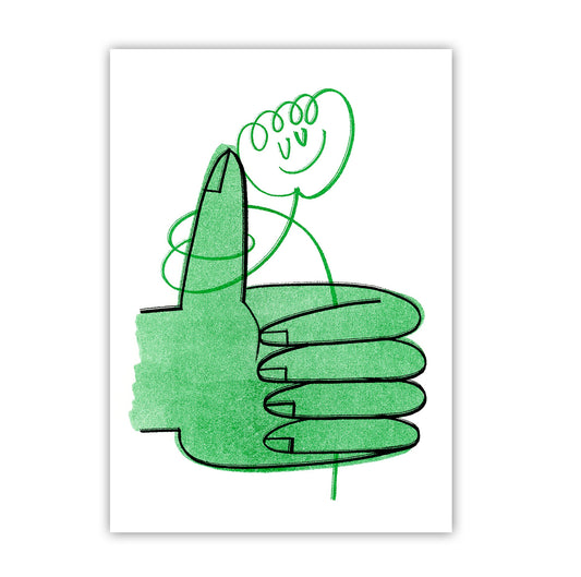 Anita Allemann - Postkarte "Thumps up"