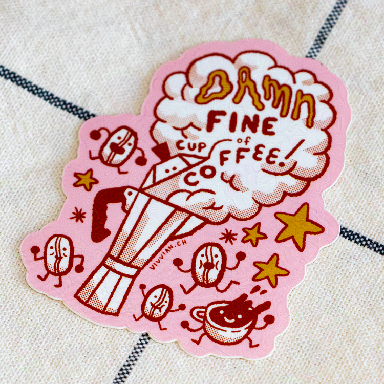 Vivvian - Sticker "Damn Fine Cup of Coffee"