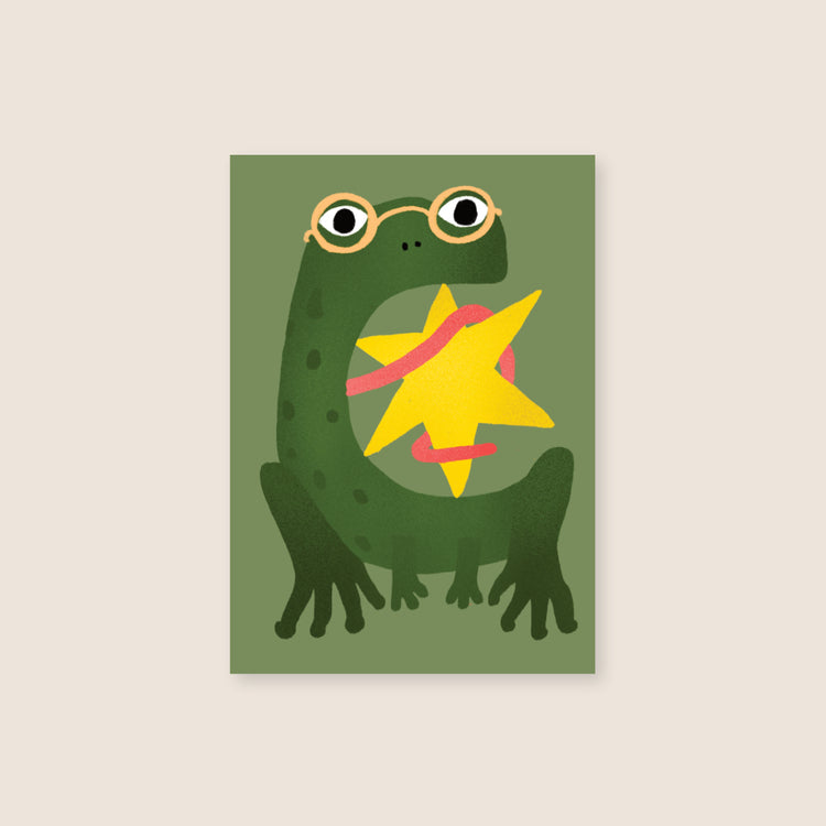 Hartezeiten - Postkarte "Frosch"