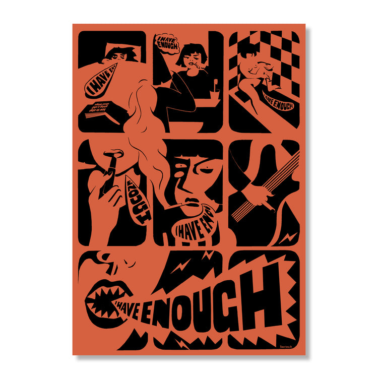 Line Rime - Plakat "I have enough"