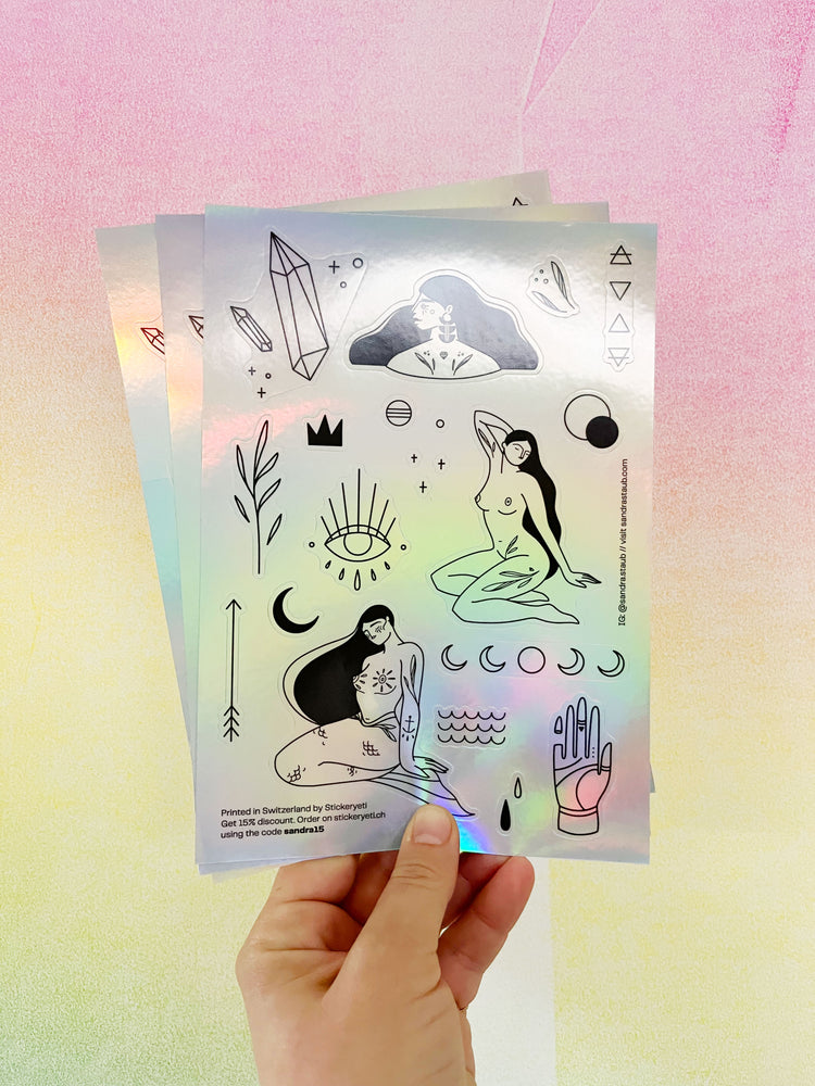 Sandra Staub - Holografische Sticker Set