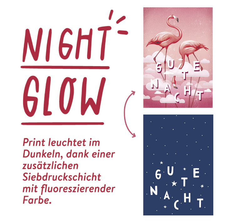 Lorena Paterlini - Plakat "Night Glow Flamingo"