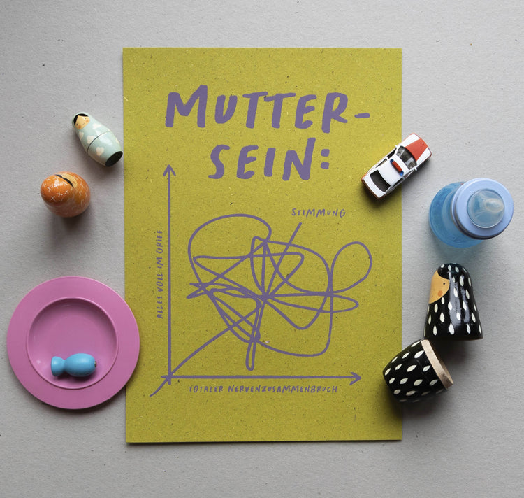 Lorena Paterlini - Plakat "Mutter sein" (grün)