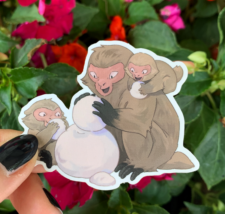 Pim Poli - Stickers "Snow Monkeys"