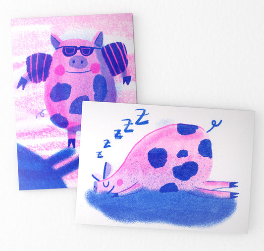 Plundernase - Postkartenset “Piggy”