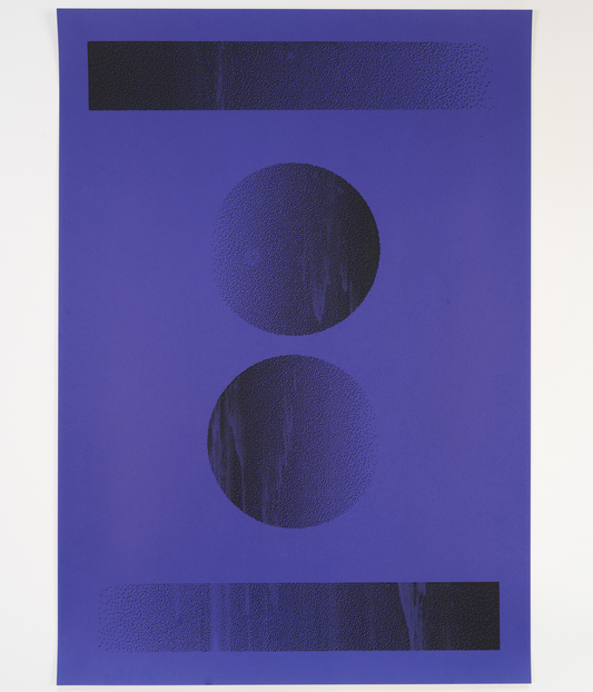 Sarah Parsons - Siebdruckplakat "Blau 01" (Einzelstück)