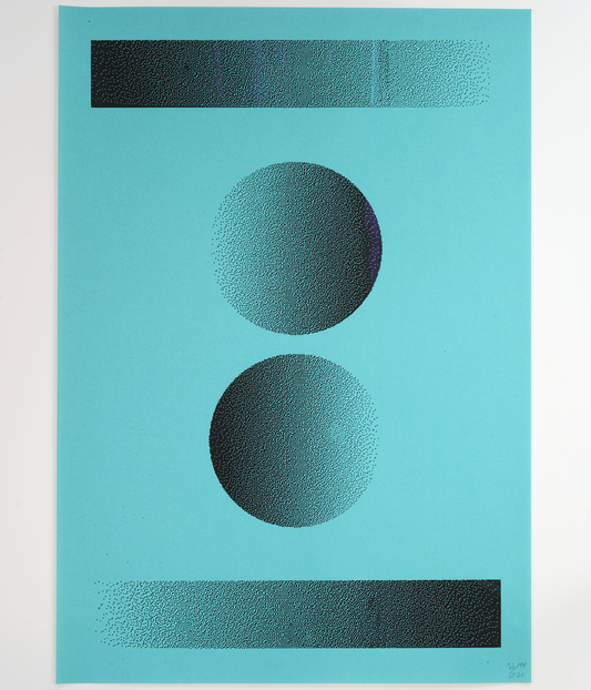 Sarah Parsons - Siebdruckplakat "Blau 03" (Einzelstück)