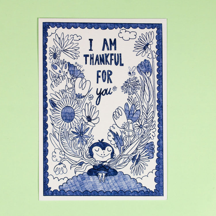 Sarah Binz - Postkarte "I am thankful for you"