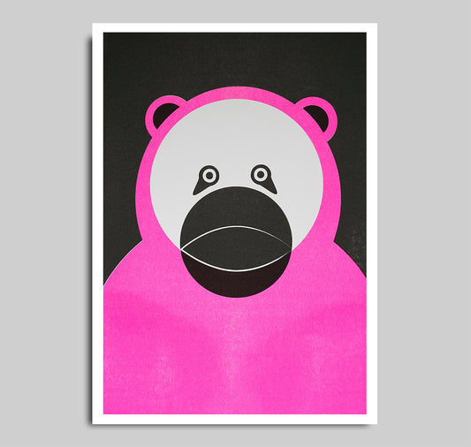 Anna-Lisa Schneeberger - Plakat "Affe" (neonpink)