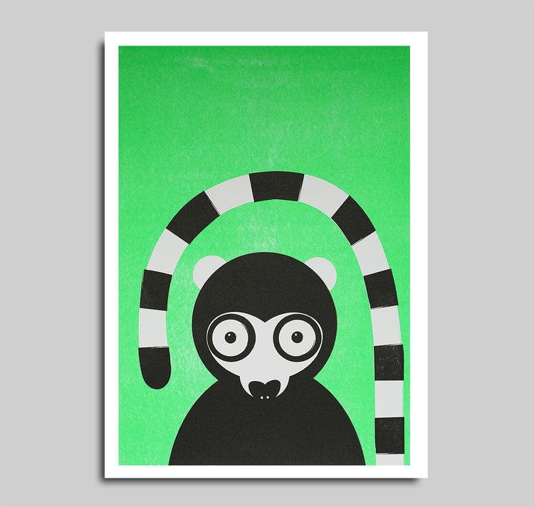 Anna-Lisa Schneeberger - Plakat "Lemur" (neongrün)