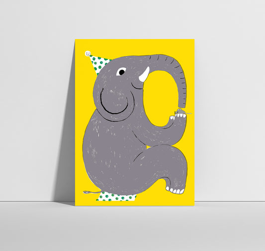 Anna-Lisa Schneeberger - Postkarte "Elefant mit Maus"