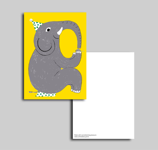 Anna-Lisa Schneeberger - Postkarte "Elefant mit Maus"