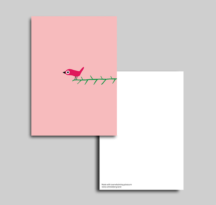 Anna-Lisa Schneeberger - Postkarte "Hello little bird" (pink)