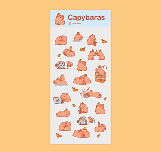 Laura LOW - Stickerset "Capybaras"