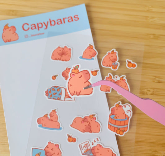 Laura LOW - Stickerset "Capybaras"