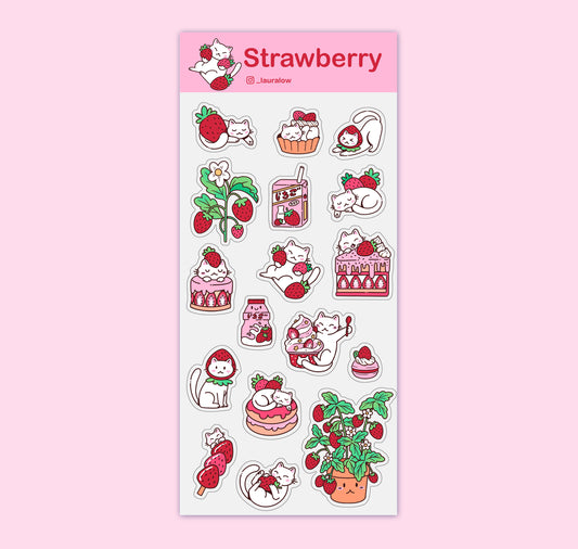 Laura LOW - Stickersheet "Strawberry"