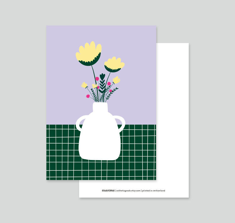 estheticgoods - Postkarte "Blumenvase"