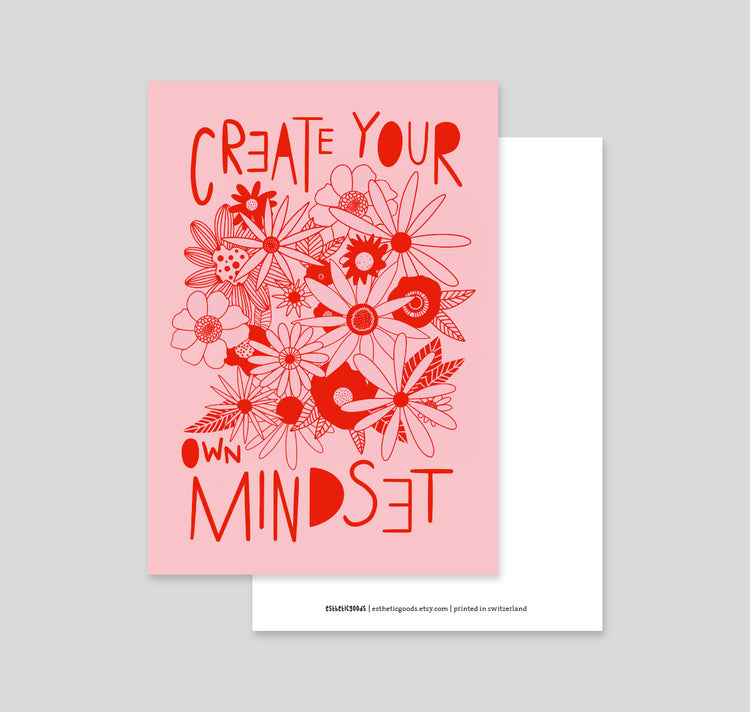 estheticgoods - Postkarte "Create your own Mindset"