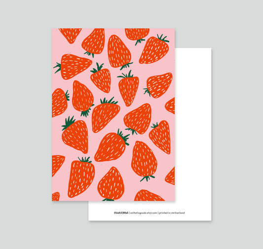 estheticgoods - Postkarte "Erdbeeren"