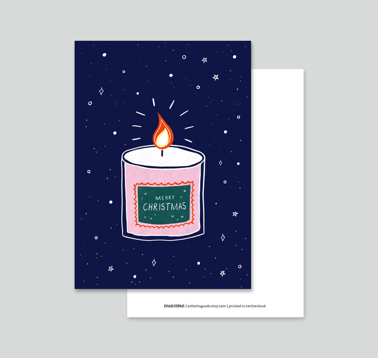 estheticgoods - Postkarte "Weihnachtskerze"