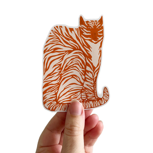 Jolanda Epprecht - Holosticker "Orange Katze"