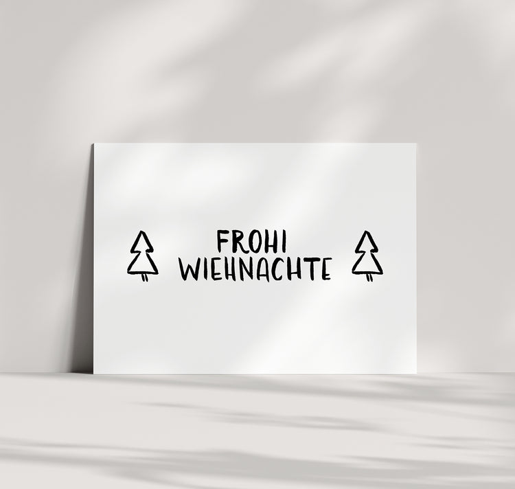 Pomba - Klappkarte "Frohi Wiehnachte"