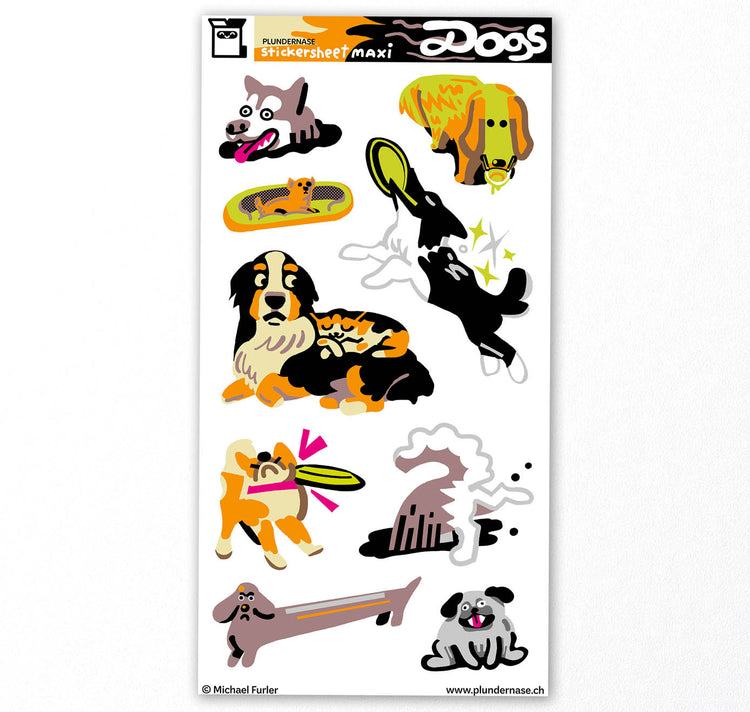 Plundernase - Stickerbogen "Dogs”