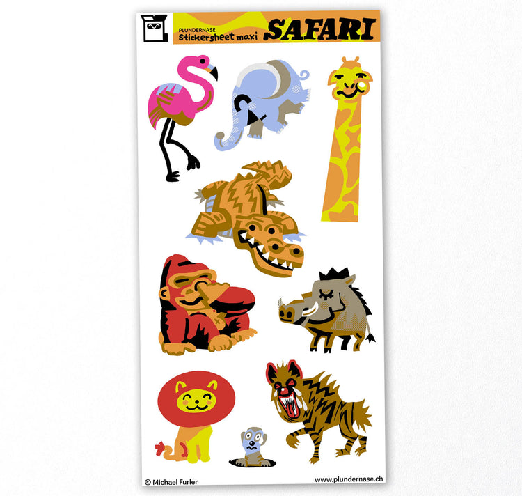 Plundernase - Stickerbogen "Safari”