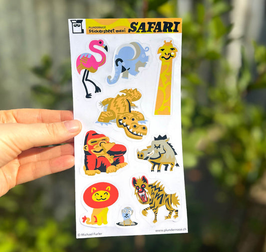 Plundernase - Stickerbogen "Safari”