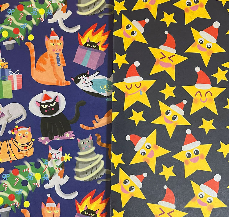 Plundernase - Geschenkpapier “Stern & Xmas Cats”