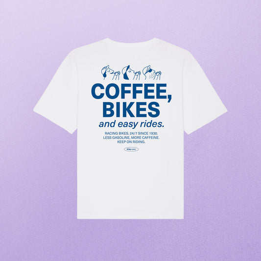 Studio Ciao - T-Shirt "Coffee, Bikes and easy rides"