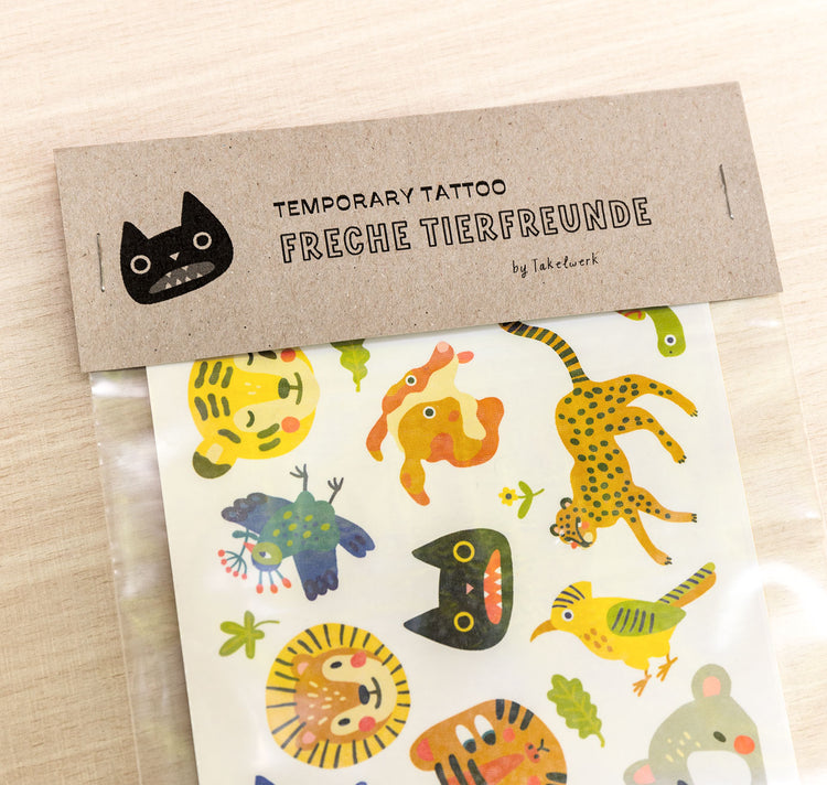 Takelwerk - Temporäre Tattoos "Freche Tierfreunde"