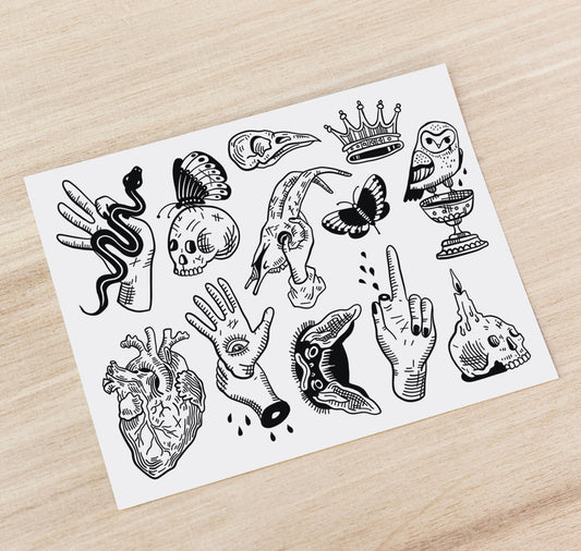 Takelwerk - Temporary Tattoos "Okkult Collection"