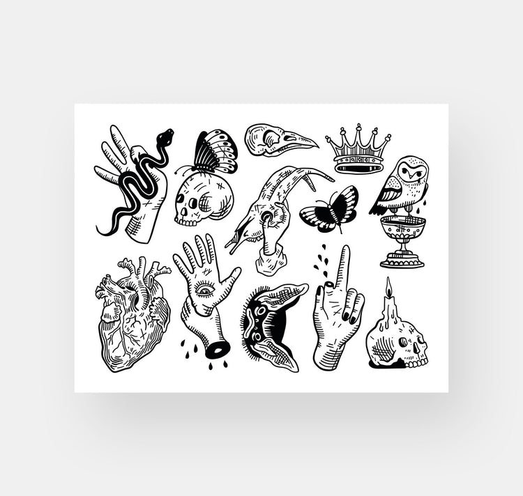 Takelwerk - Temporary Tattoos "Okkult Collection"